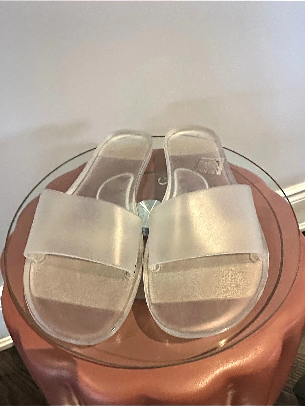 Clear Slide Sandals US 6 Like New10
